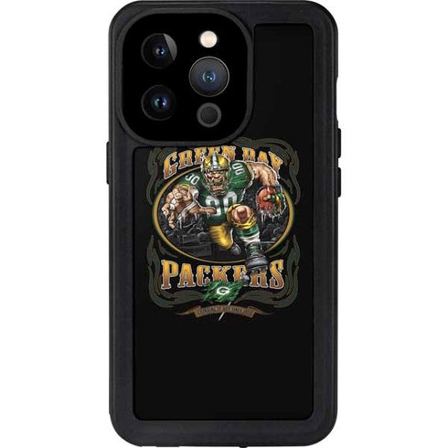Liquid Blue NFL Green Bay Packers Running Back iPhone 15 Pro Waterproof Case