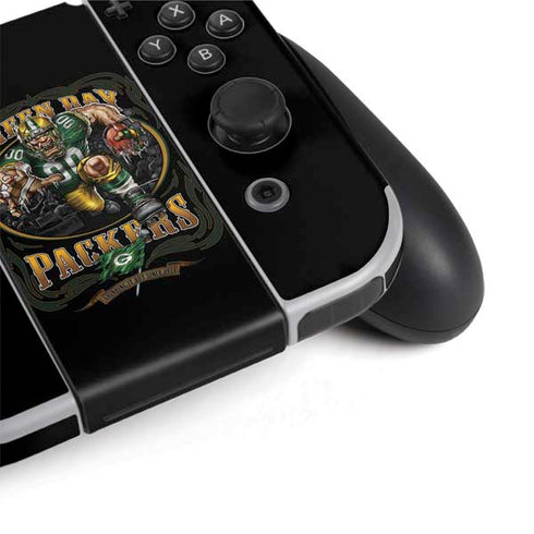 Liquid Blue NFL Green Bay Packers Running Back Nintendo Switch OLED (2021) Skin