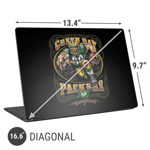 Liquid Blue NFL Green Bay Packers Running Back Universal Laptop 16.6in (13.4 x 9.7in) Skin