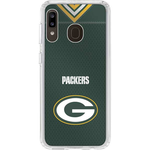 NFL Green Bay Packers Team Jersey Galaxy A20 Clear Case
