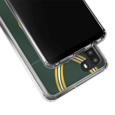NFL Green Bay Packers Team Jersey Galaxy A21 Clear Case