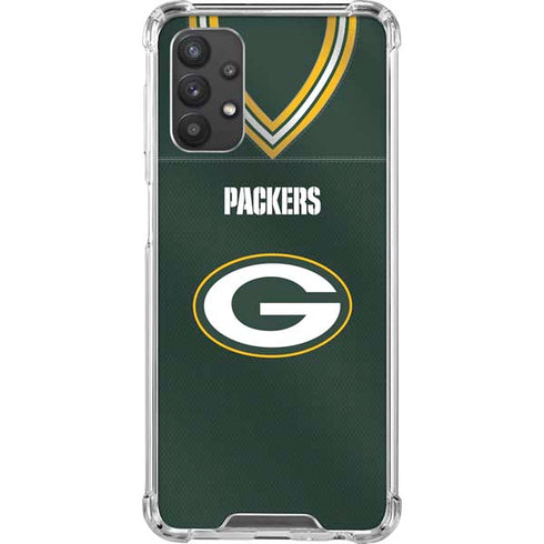 NFL Green Bay Packers Team Jersey Galaxy A32 5G Clear Case