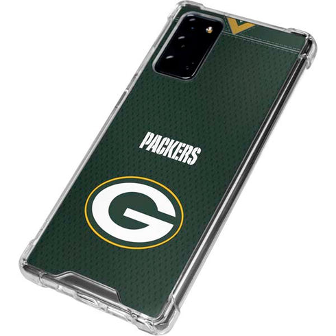 NFL Green Bay Packers Team Jersey Galaxy Note20 5G Clear Case