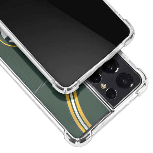 NFL Green Bay Packers Team Jersey Galaxy S21 Ultra 5G Clear Case