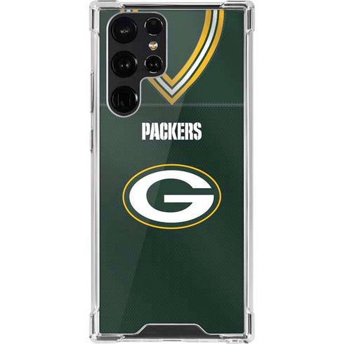 NFL Green Bay Packers Team Jersey Galaxy S22 Ultra Clear Case