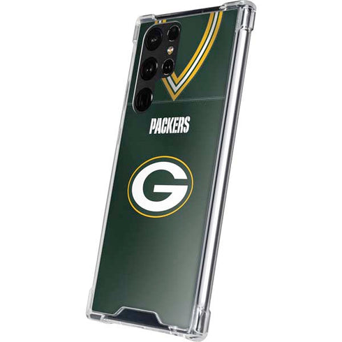 NFL Green Bay Packers Team Jersey Galaxy S22 Ultra Clear Case