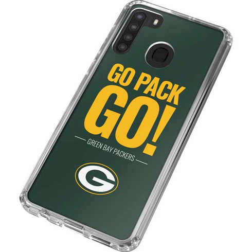 NFL Green Bay Packers Team Motto Galaxy A21 Clear Case