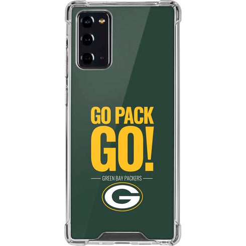 NFL Green Bay Packers Team Motto Galaxy Note20 5G Clear Case