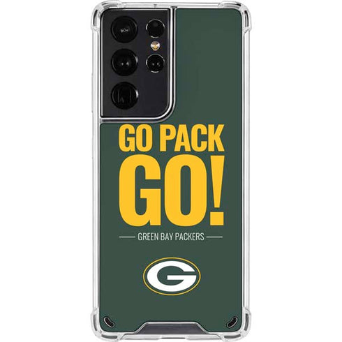 NFL Green Bay Packers Team Motto Galaxy S21 Ultra 5G Clear Case