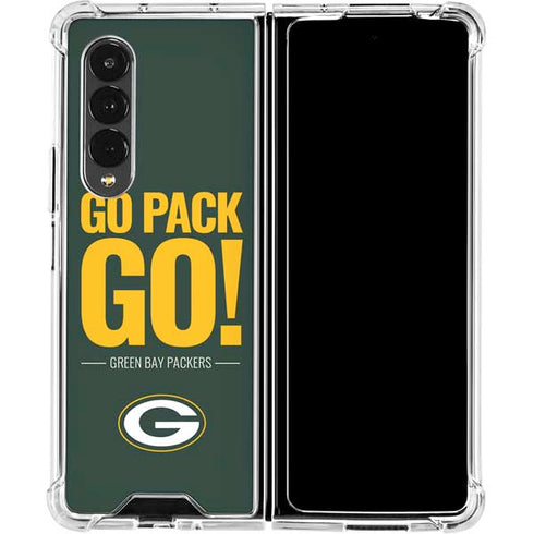 NFL Green Bay Packers Team Motto Galaxy Z Fold4 5G Clear Case