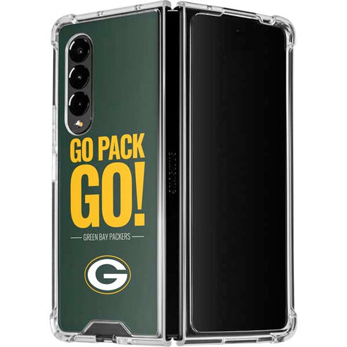 NFL Green Bay Packers Team Motto Galaxy Z Fold4 5G Clear Case