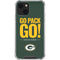 NFL Green Bay Packers Team Motto iPhone 13 Mini Clear Case