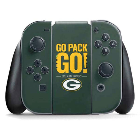 NFL Green Bay Packers Team Motto Nintendo Switch (2017-2021) Joy-Con Controller Skin