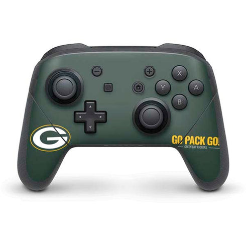 NFL Green Bay Packers Team Motto Nintendo Switch Pro Controller Skin