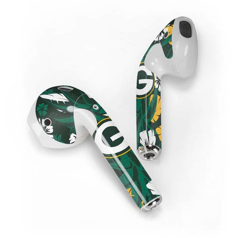 NFL Green Bay Packers Tropical Print Apple AirPods Skin