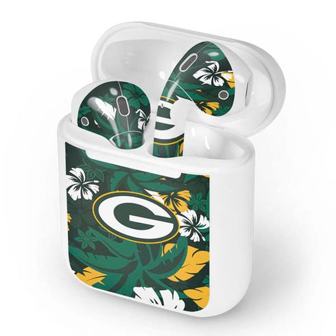 NFL Green Bay Packers Tropical Print Apple AirPods Skin