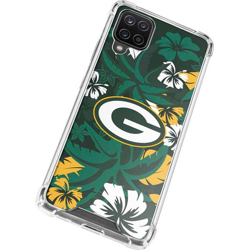 NFL Green Bay Packers Tropical Print Galaxy A12 Clear Case
