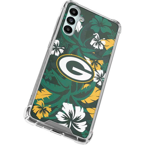 NFL Green Bay Packers Tropical Print Galaxy A14 5G Clear Case