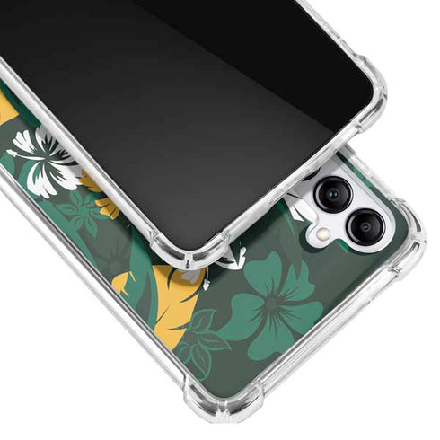 NFL Green Bay Packers Tropical Print Galaxy A14 5G Clear Case