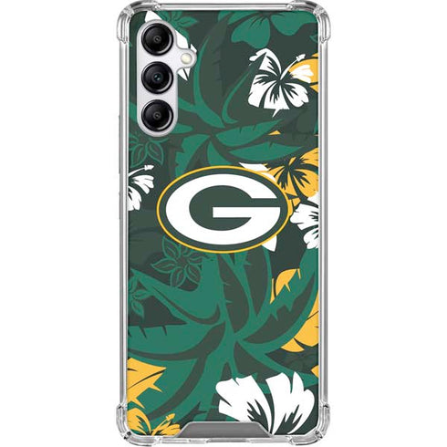 NFL Green Bay Packers Tropical Print Galaxy A15 5G Clear Case