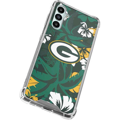 NFL Green Bay Packers Tropical Print Galaxy A15 5G Clear Case