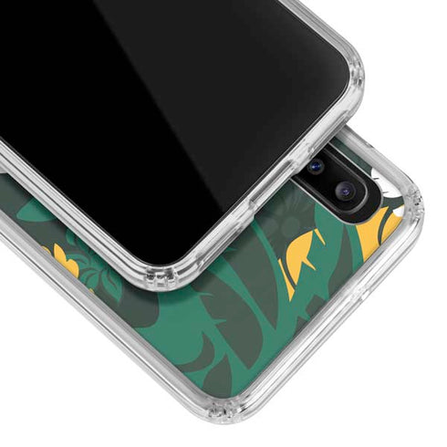 NFL Green Bay Packers Tropical Print Galaxy A20 Clear Case
