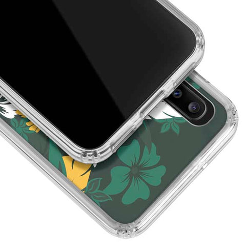 NFL Green Bay Packers Tropical Print Galaxy A30 Clear Case