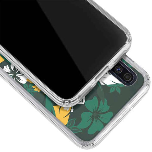 NFL Green Bay Packers Tropical Print Galaxy A50 Clear Case