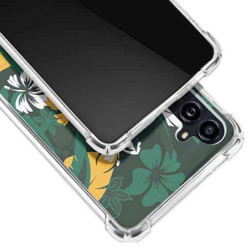 NFL Green Bay Packers Tropical Print Galaxy A54 5G Clear Case