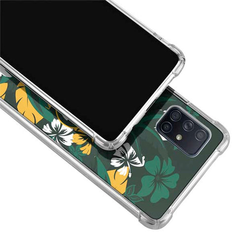 NFL Green Bay Packers Tropical Print Galaxy A71 5G Clear Case