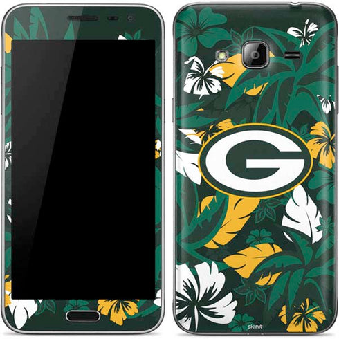 NFL Green Bay Packers Tropical Print Galaxy J3 Skin