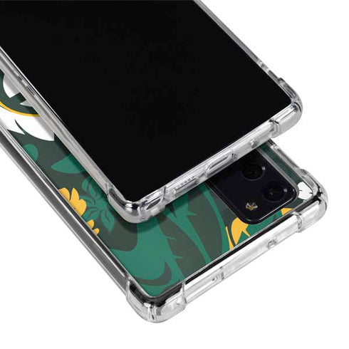 NFL Green Bay Packers Tropical Print Galaxy Note20 5G Clear Case
