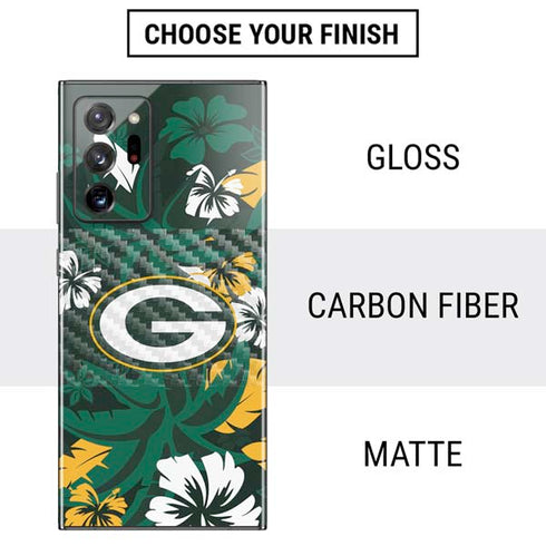 NFL Green Bay Packers Tropical Print Galaxy Note20 Ultra 5G Skin