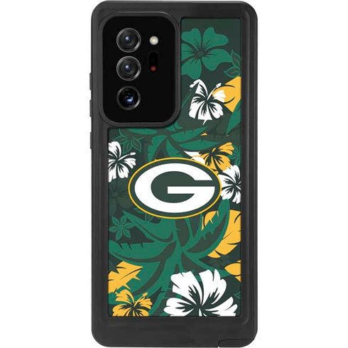 NFL Green Bay Packers Tropical Print Galaxy Note20 Ultra 5G Waterproof Case