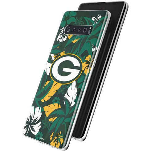 NFL Green Bay Packers Tropical Print Galaxy S10 Skin