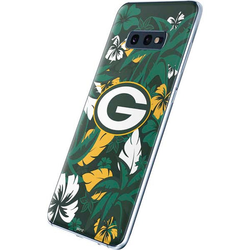 NFL Green Bay Packers Tropical Print Galaxy S10e Skin