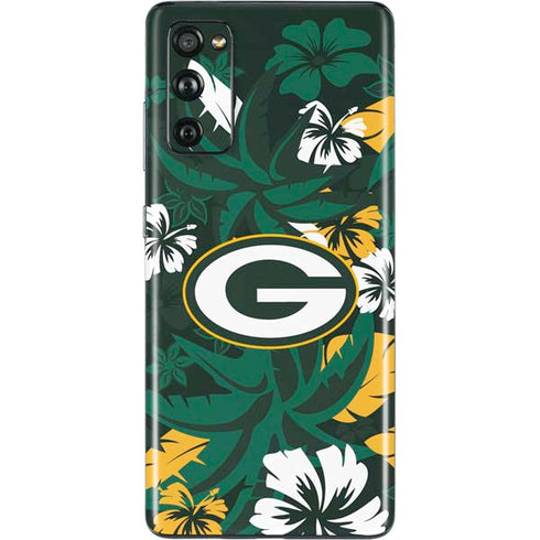 NFL Green Bay Packers Tropical Print Galaxy S20 Fan Edition Skin