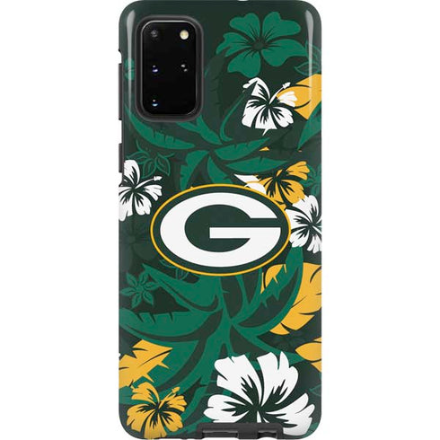 NFL Green Bay Packers Tropical Print Galaxy S20 Plus Pro Case