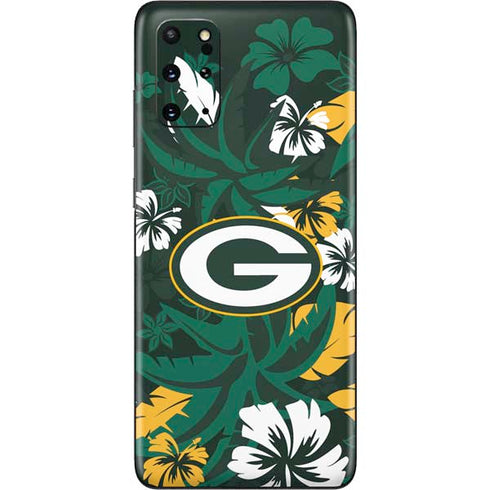 NFL Green Bay Packers Tropical Print Galaxy S20 Plus Skin