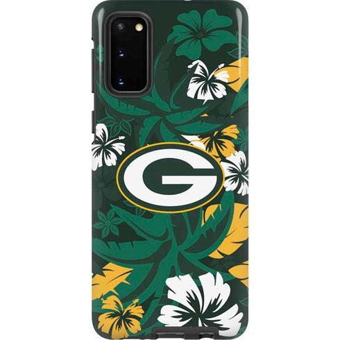 NFL Green Bay Packers Tropical Print Galaxy S20 Pro Case