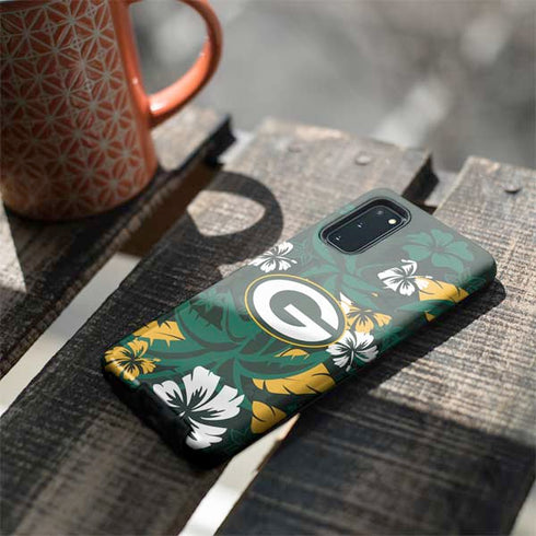 NFL Green Bay Packers Tropical Print Galaxy S20 Pro Case