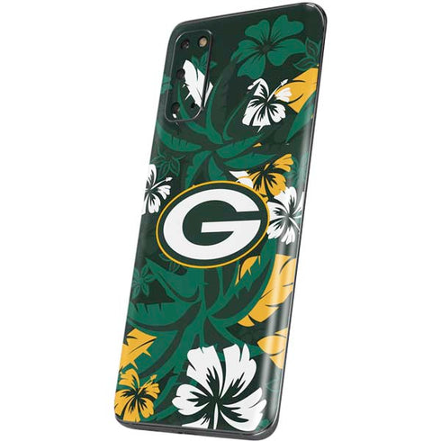 NFL Green Bay Packers Tropical Print Galaxy S20 Skin