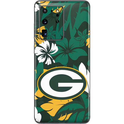 NFL Green Bay Packers Tropical Print Galaxy S20 Ultra 5G Skin