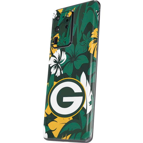 NFL Green Bay Packers Tropical Print Galaxy S20 Ultra 5G Skin