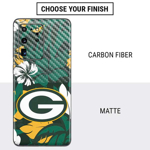 NFL Green Bay Packers Tropical Print Galaxy S20 Ultra 5G Skin