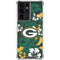 NFL Green Bay Packers Tropical Print Galaxy S21 Ultra 5G Clear Case