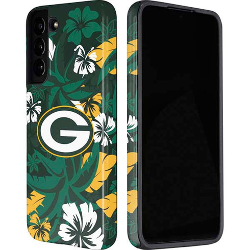NFL Green Bay Packers Tropical Print Galaxy S22 Pro Case