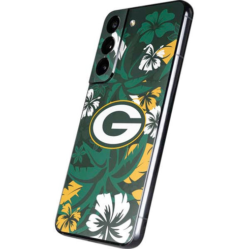 NFL Green Bay Packers Tropical Print Galaxy S22 Skin
