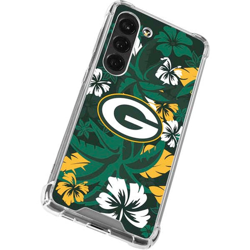 NFL Green Bay Packers Tropical Print Galaxy S23 Clear Case