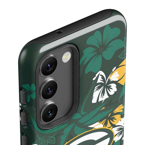 NFL Green Bay Packers Tropical Print Galaxy S23 Plus Pro Case